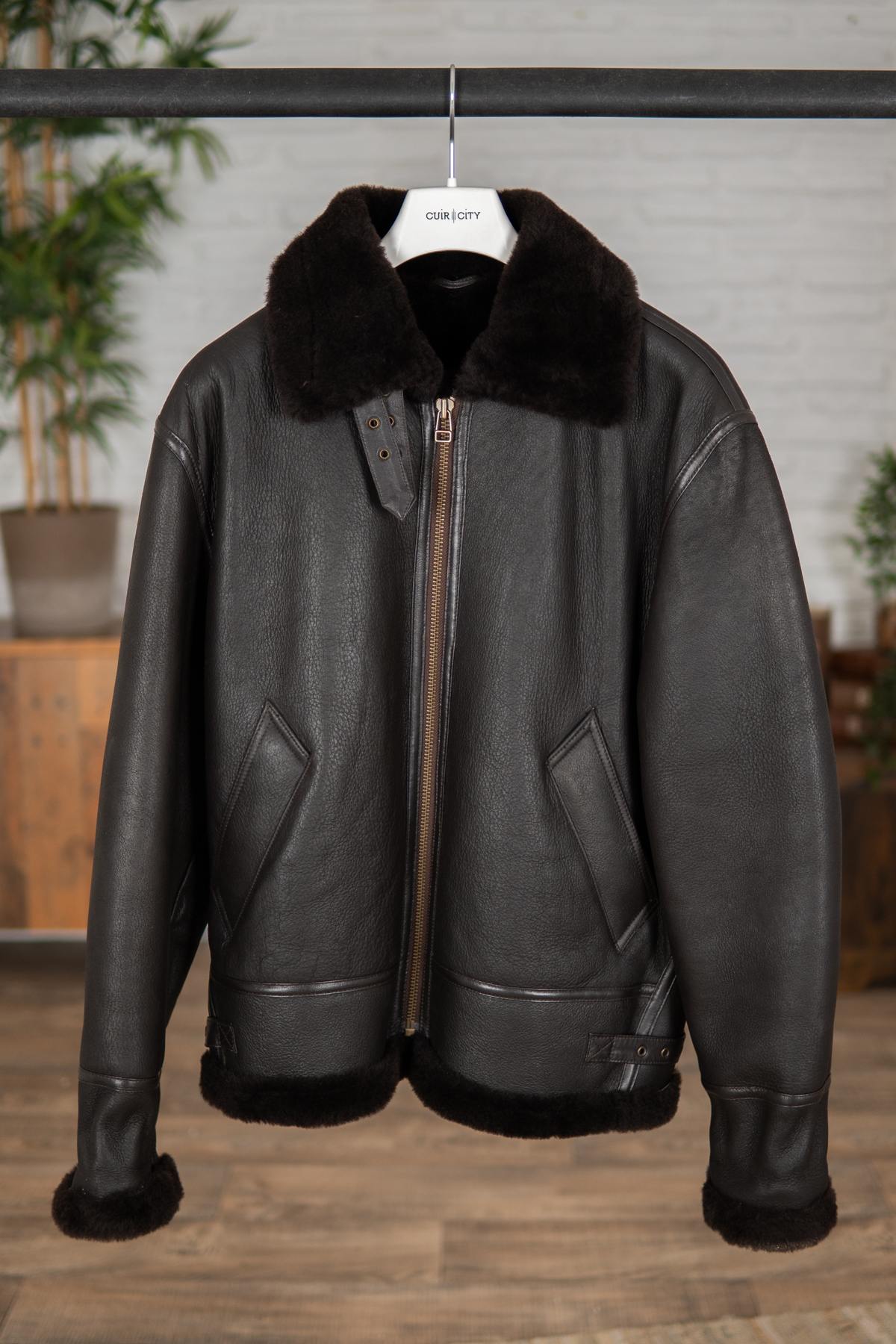 Natural Brown Bomber Jacket for Men - Image n°1