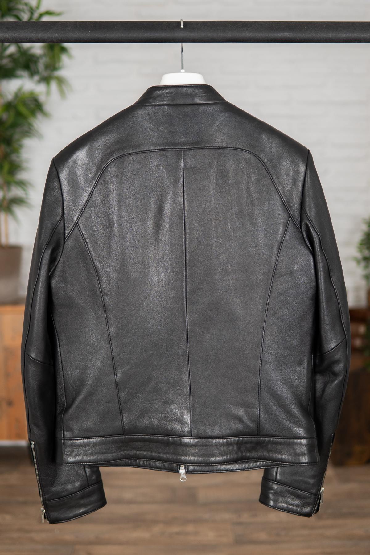 Fitted sheepskin leather jacket - Image n°2
