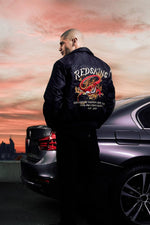 Black teddy jacket with Japanese-inspired shirt collar - Image n°1