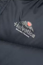 Long navy blue hooded parka - Image n°5