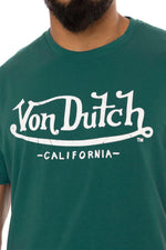 Blue cotton t-shirt with white logo - Image n°2