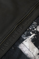 Sheep nappa jacket-AC/DC's *Back in Black* tribute, embossed logos. - Image n°10