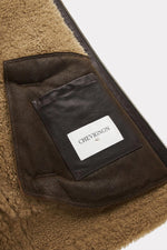 Brown bomber jacket inspired by the famous B-3 jacket - Image n°3