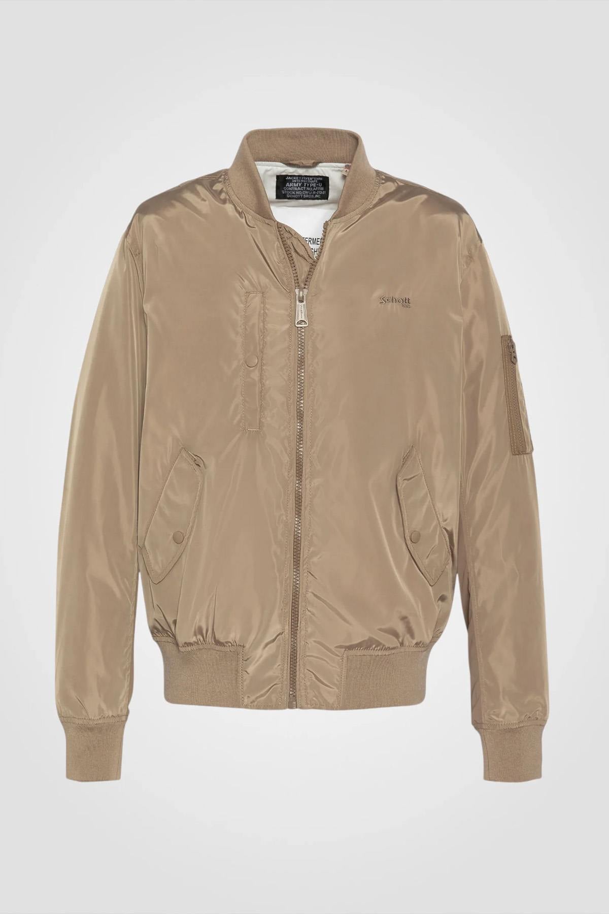 Light beige bomber jacket - Image n°1