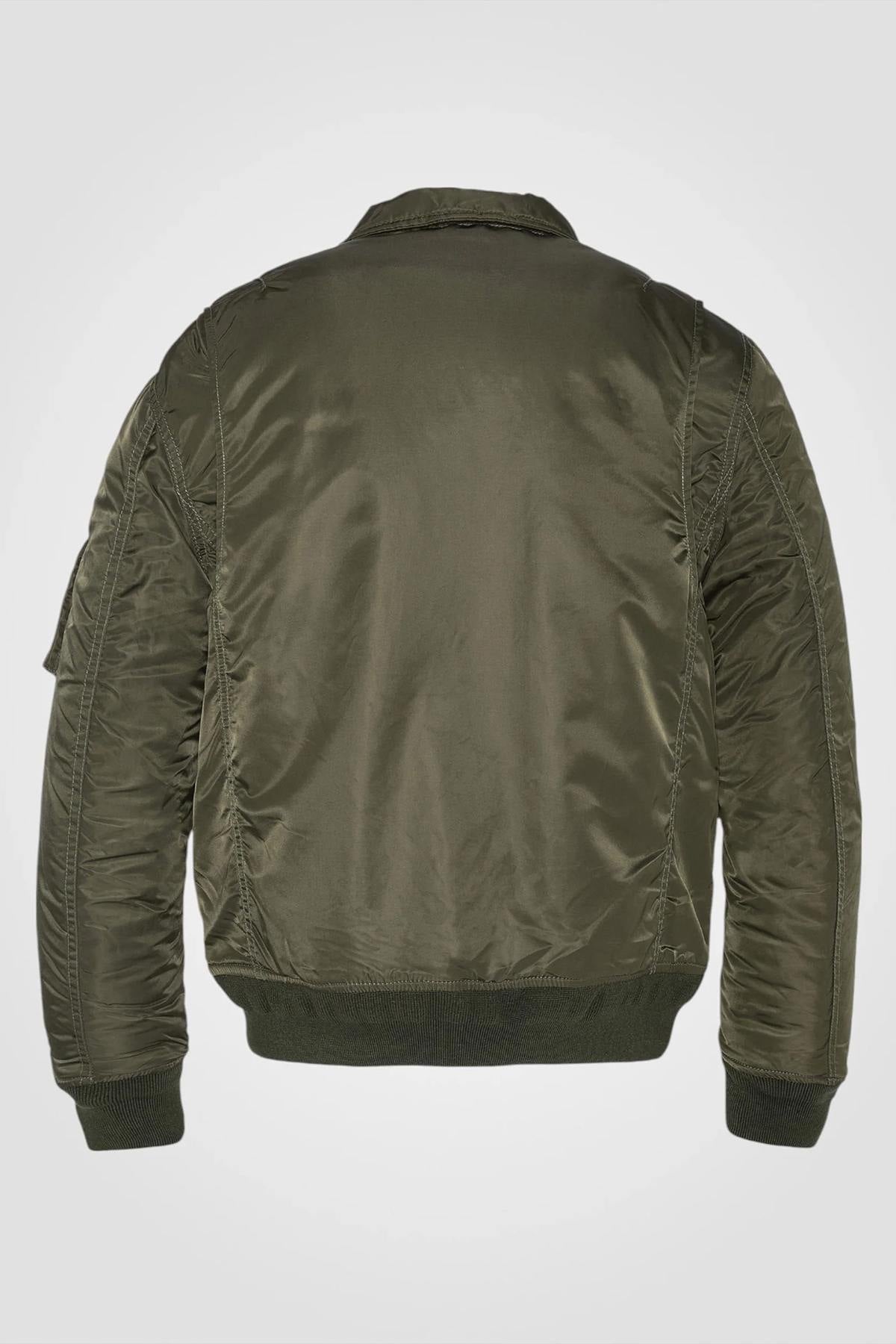 Khaki recycled nylon bomber jacket - Image n°2