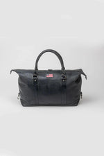 Navy Blue Leather Travel Bag with Shelby Logo - Image n°2