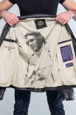 A soft, lightweight black sheepskin jacket inspired by Steve McQueen. - Image n°4