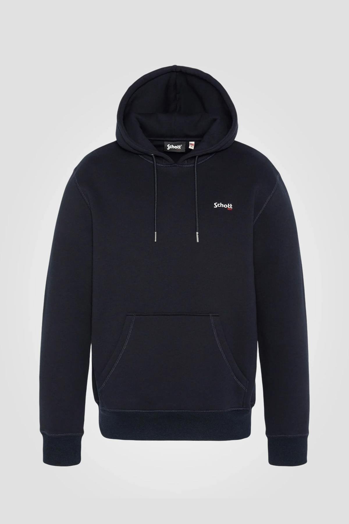 Schott NYC Navy Hoodie - Image n°1