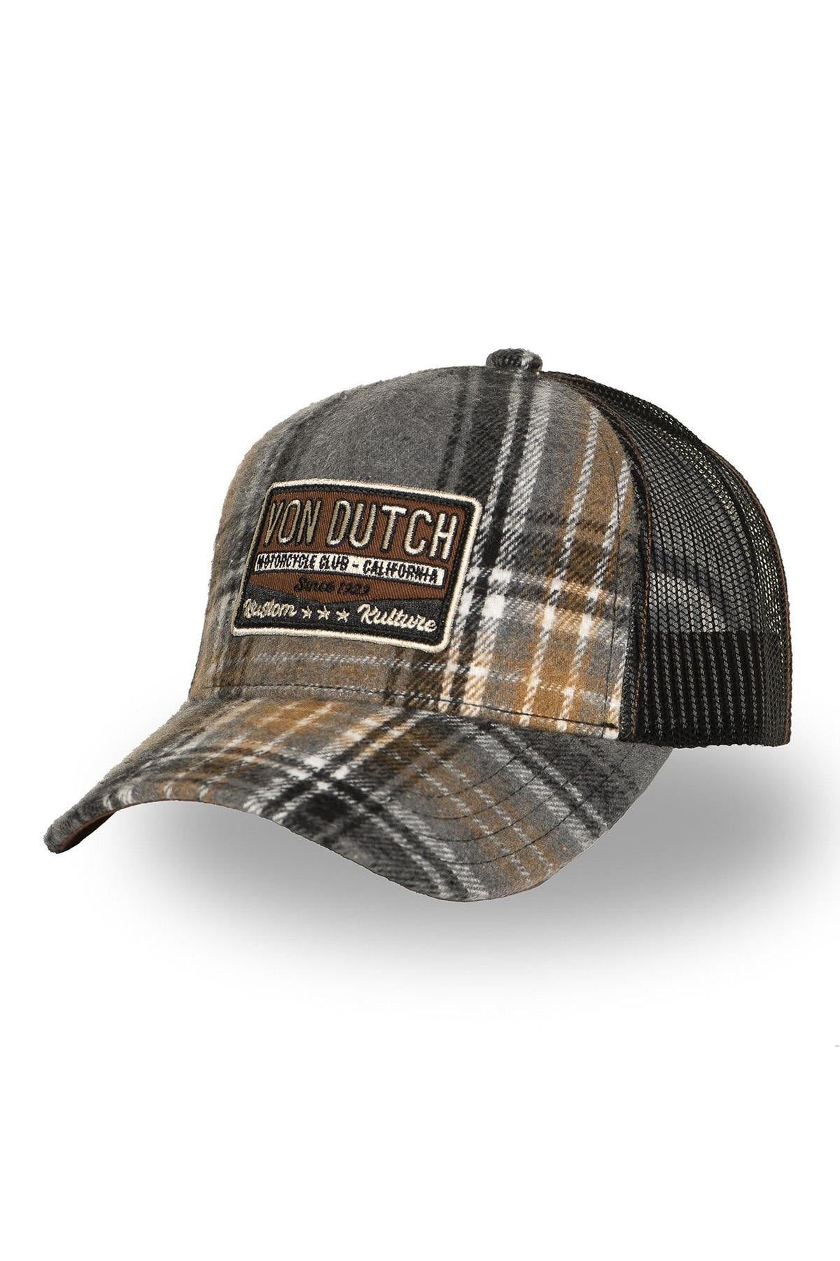 Von Dutch Plaid Flannel Cap - Image n°1