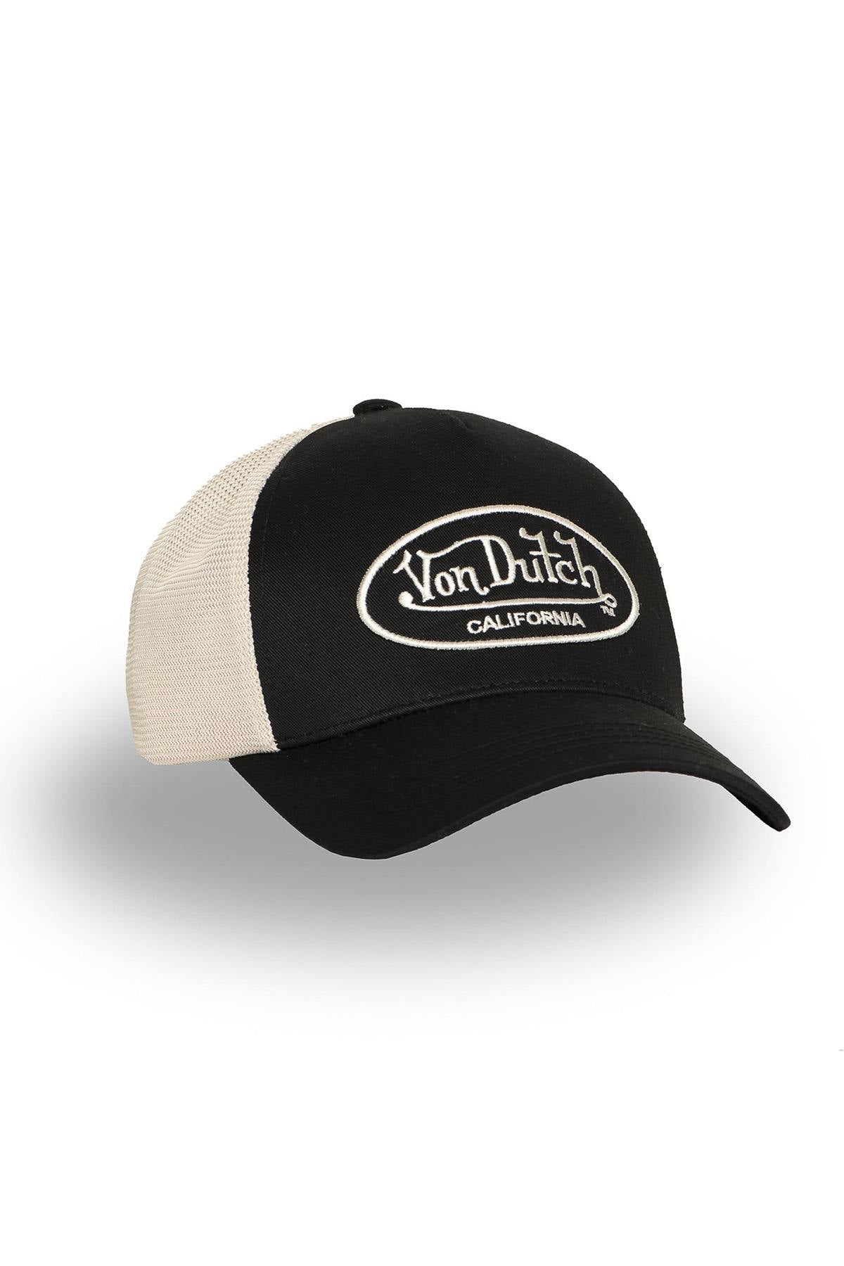 Black and white cap with embroidered logo - Image n°5