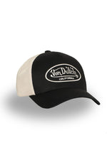 Black and white cap with embroidered logo - Image n°5