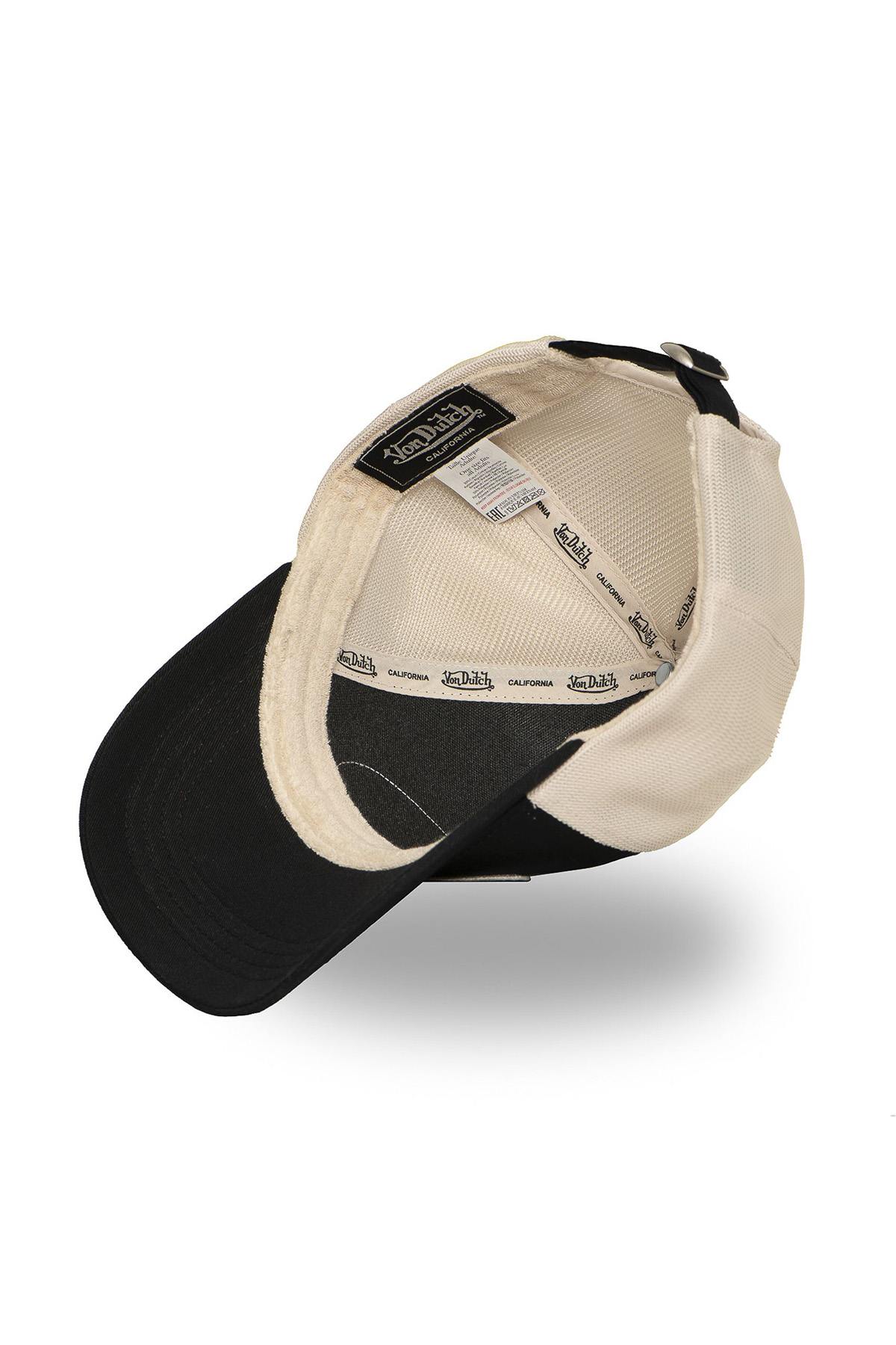 Black and white cap with embroidered logo - Image n°4
