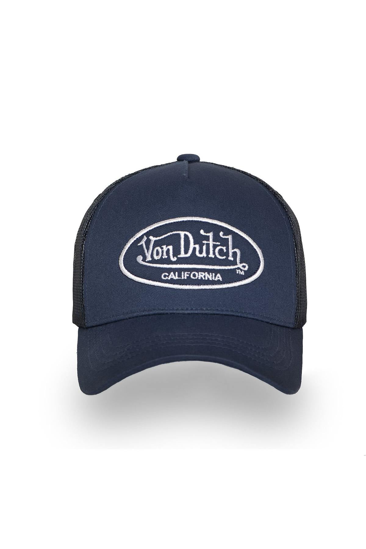 Navy blue mesh cap with embroidered logo - Image n°4