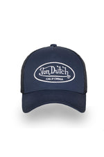 Navy blue mesh cap with embroidered logo - Image n°4