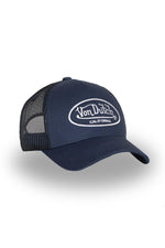 Navy blue mesh cap with embroidered logo - Image n°6