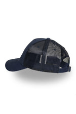 Navy blue mesh cap with embroidered logo - Image n°2