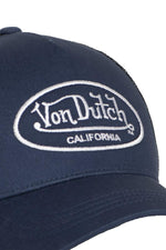 Navy blue mesh cap with embroidered logo - Image n°3