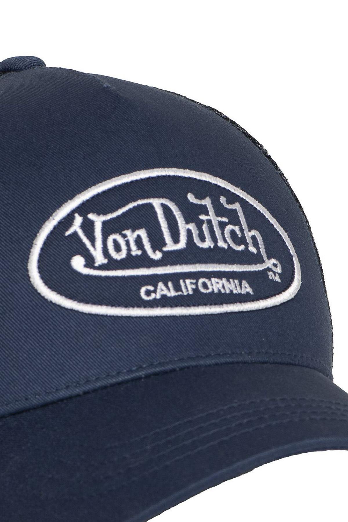 Navy blue mesh cap with embroidered logo - Image n°3