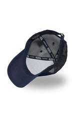 Navy blue mesh cap with embroidered logo - Image n°5