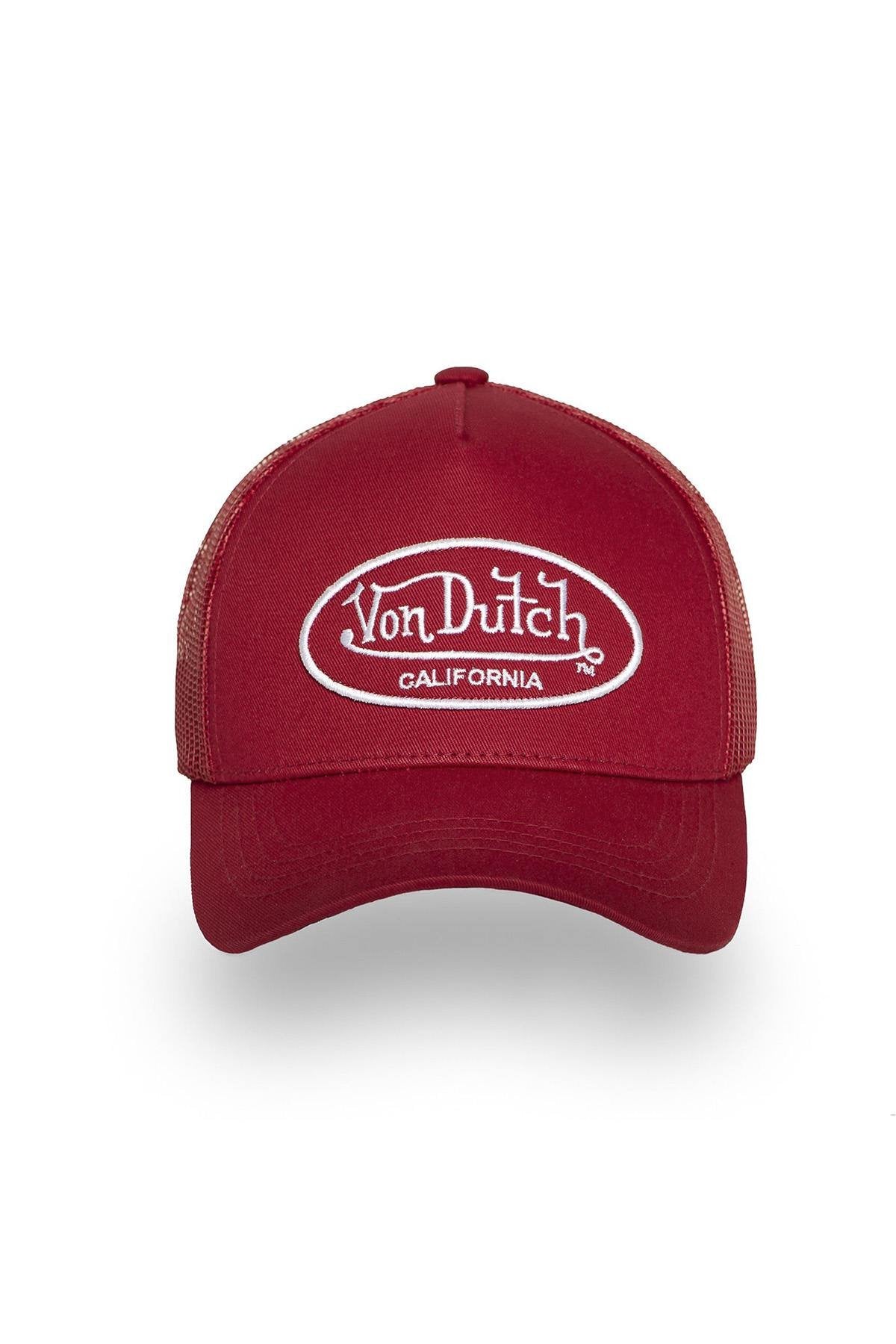 Red mesh cap with embroidered logo - Image n°4
