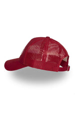 Red mesh cap with embroidered logo - Image n°2