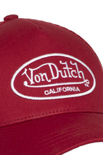 Red mesh cap with embroidered logo - Image n°3