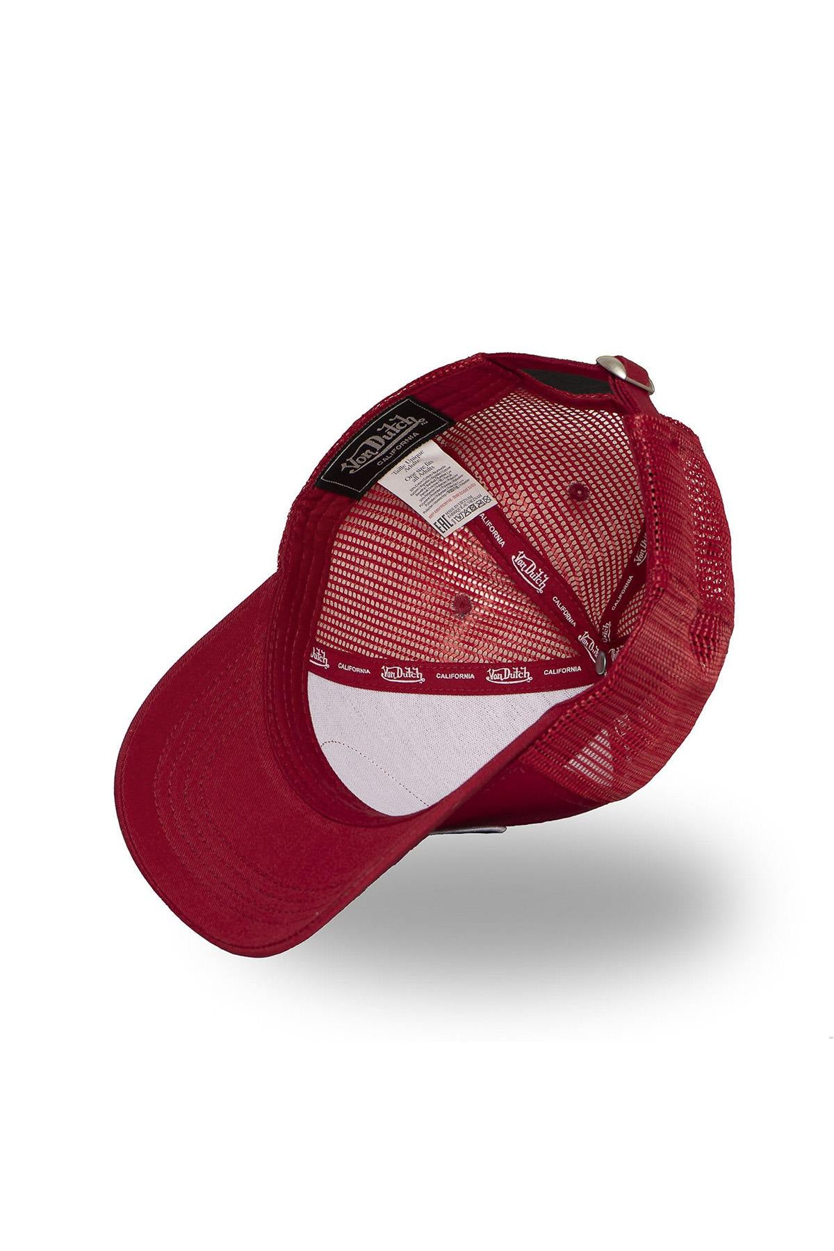 Red mesh cap with embroidered logo - Image n°5
