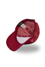 Red mesh cap with embroidered logo - Image n°5