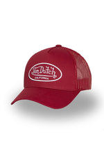 Red mesh cap with embroidered logo - Image n°1