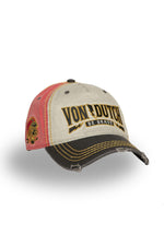 Tricolor cotton cap with worn effect - Image n°5