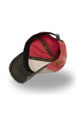 Tricolor cotton cap with worn effect - Image n°6