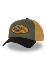 Tricolor baseball cap with embroidered terry logo - Image n°1