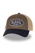 Grey and black baseball cap with embroidered terry logo - Image n°1