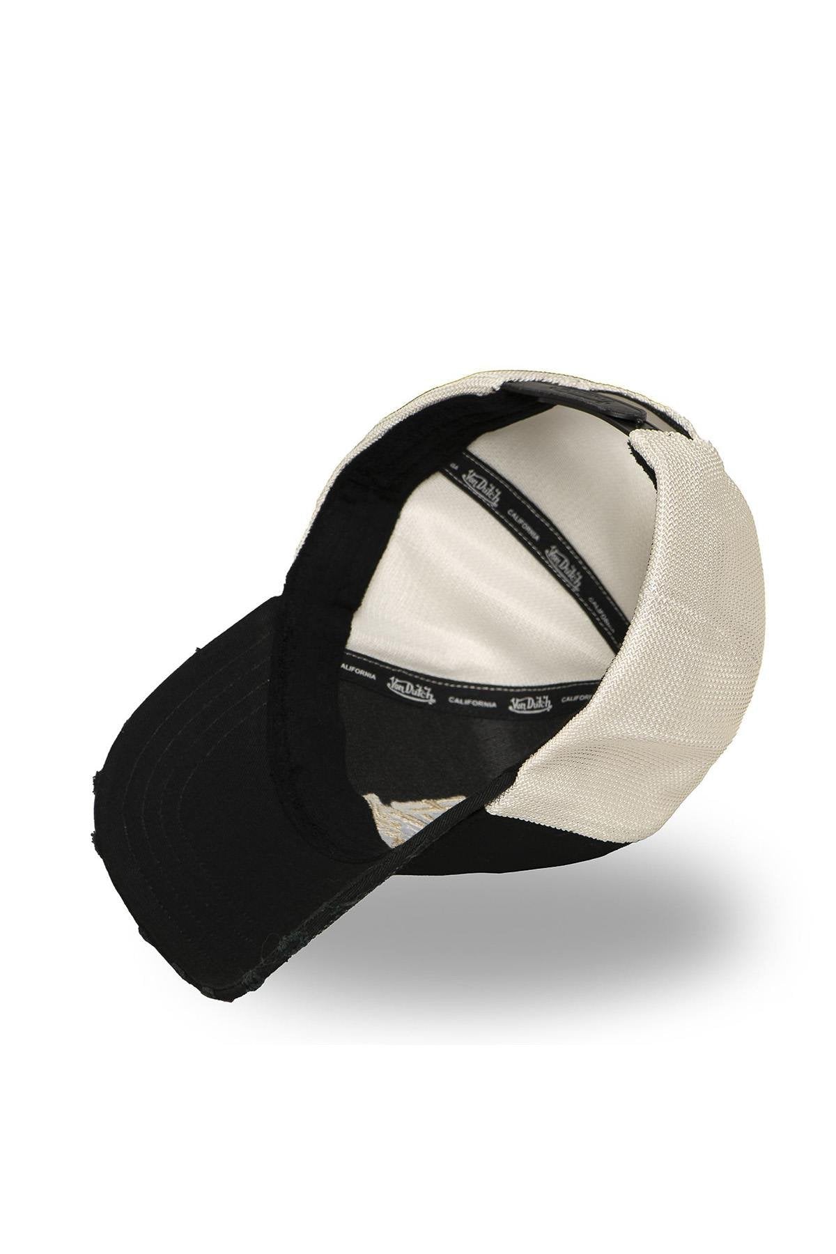Black and white cap with cartoon wolf logo - Image n°6