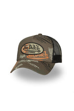 Trucker cap with multiple printed and embroidered logos - Image n°1
