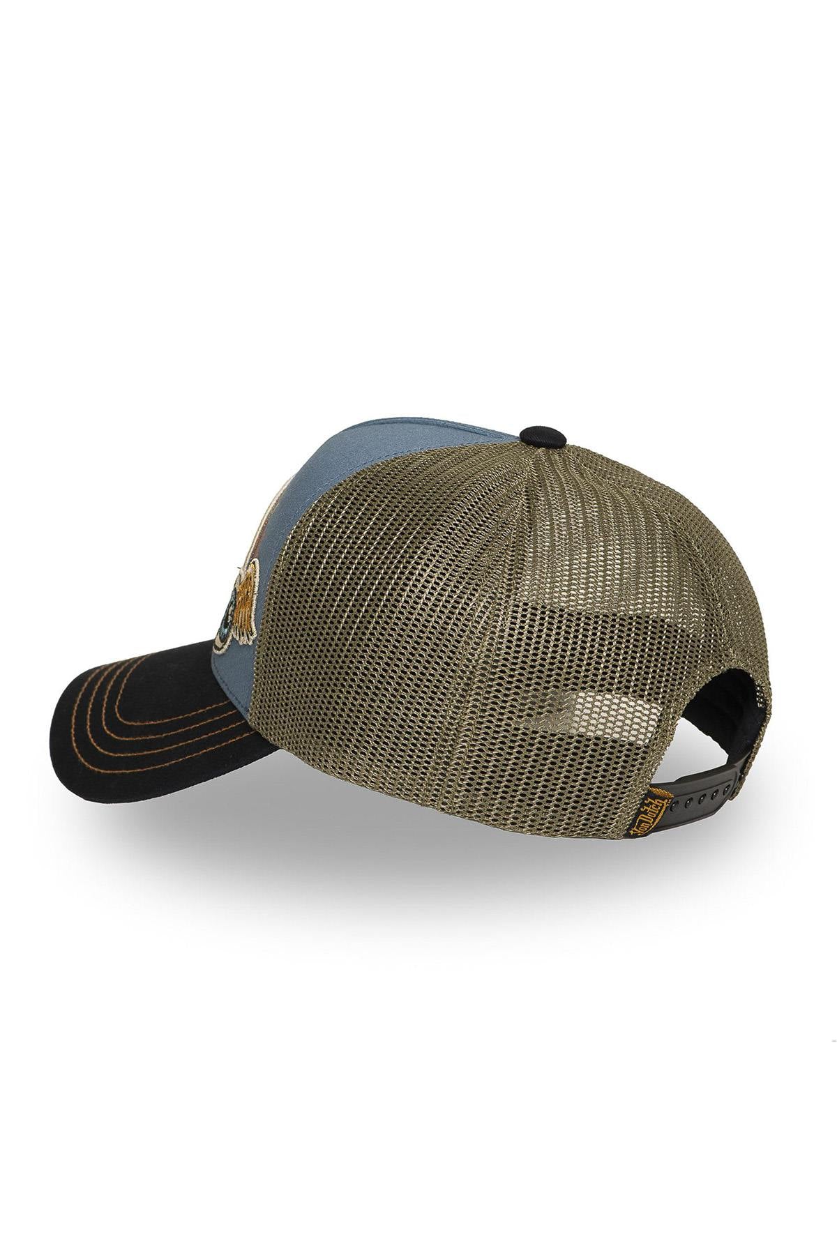 Tricolor trucker cap with patches - Image n°4