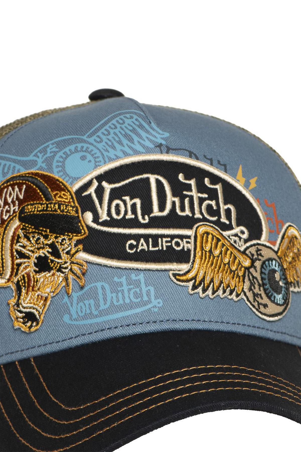 Tricolor trucker cap with patches - Image n°2