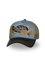 Tricolor trucker cap with patches - Image n°1