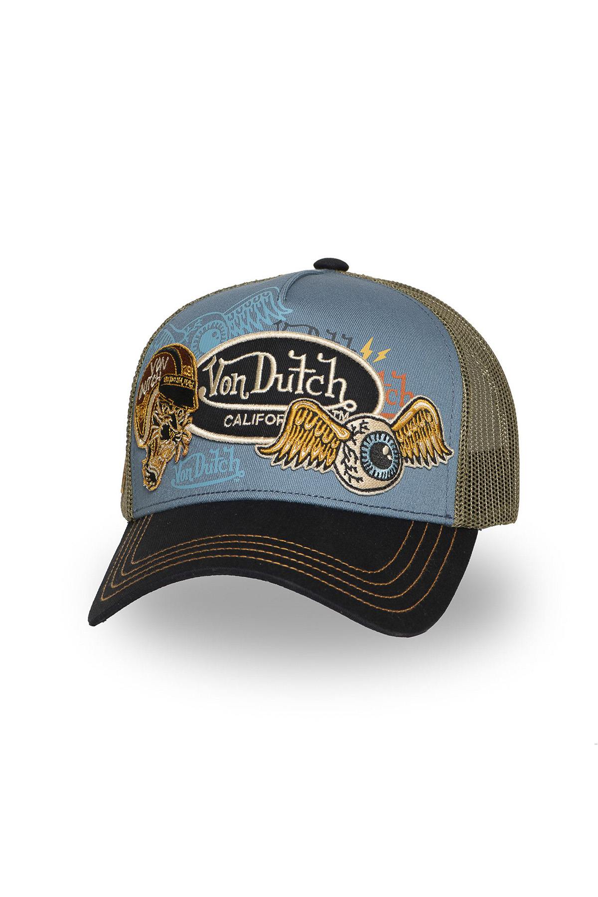 Tricolor trucker cap with patches - Image n°1