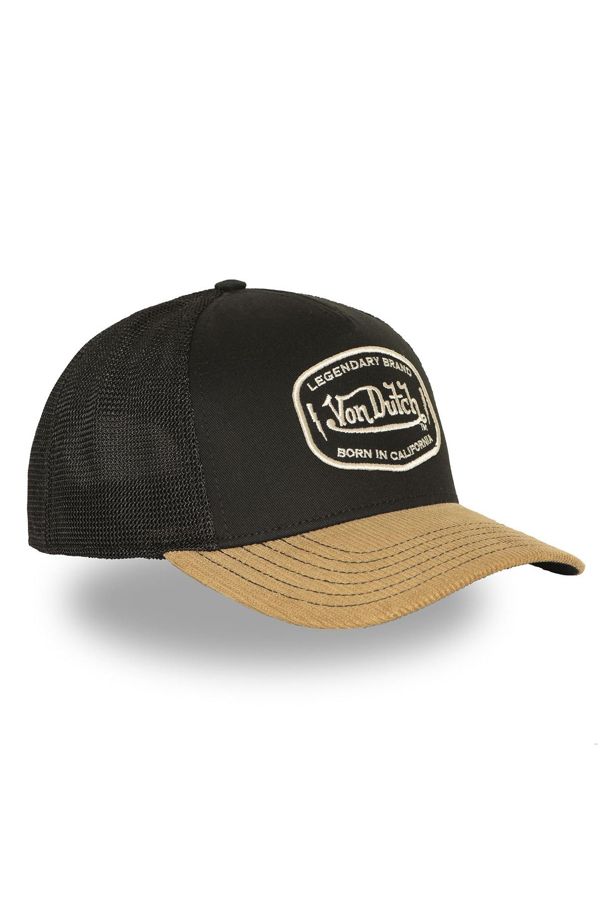 Black trucker cap with gold visor - Image n°4