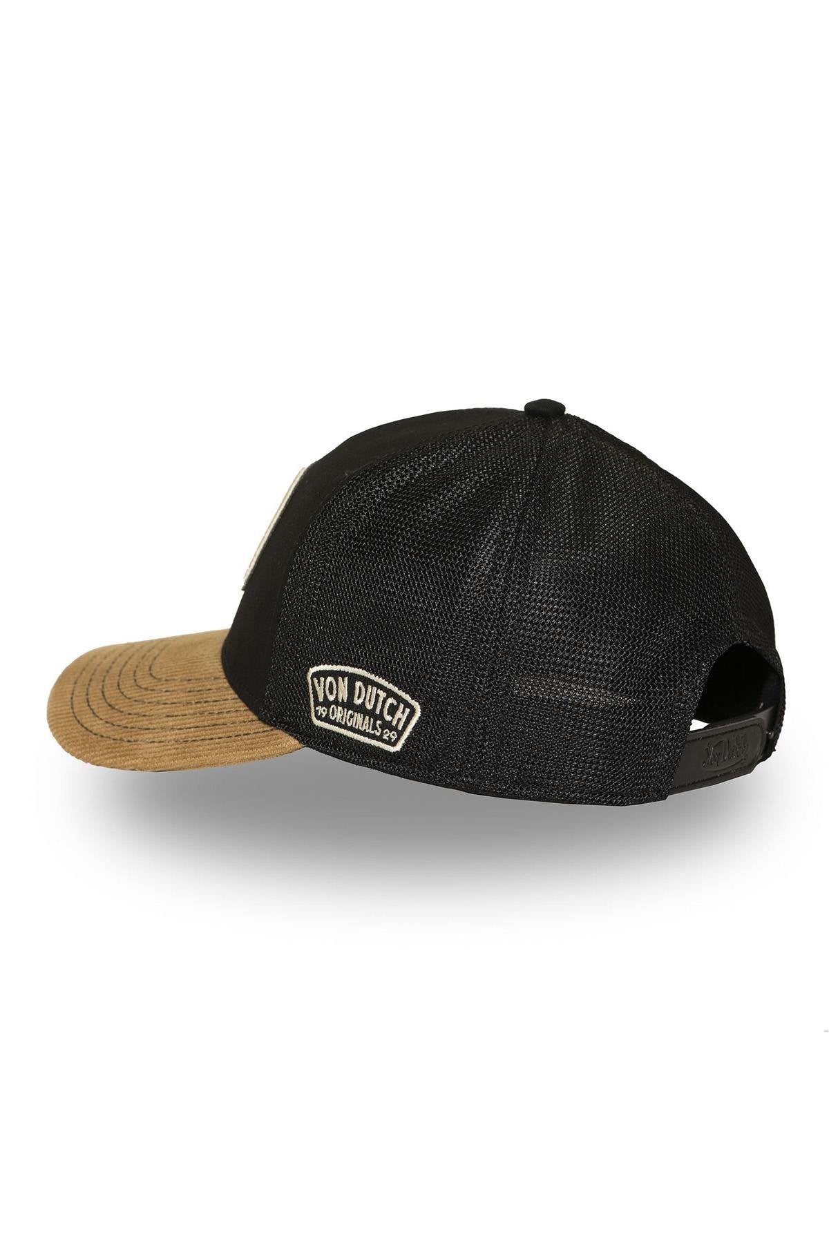 Black trucker cap with gold visor - Image n°3