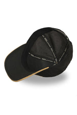 Black trucker cap with gold visor - Image n°5