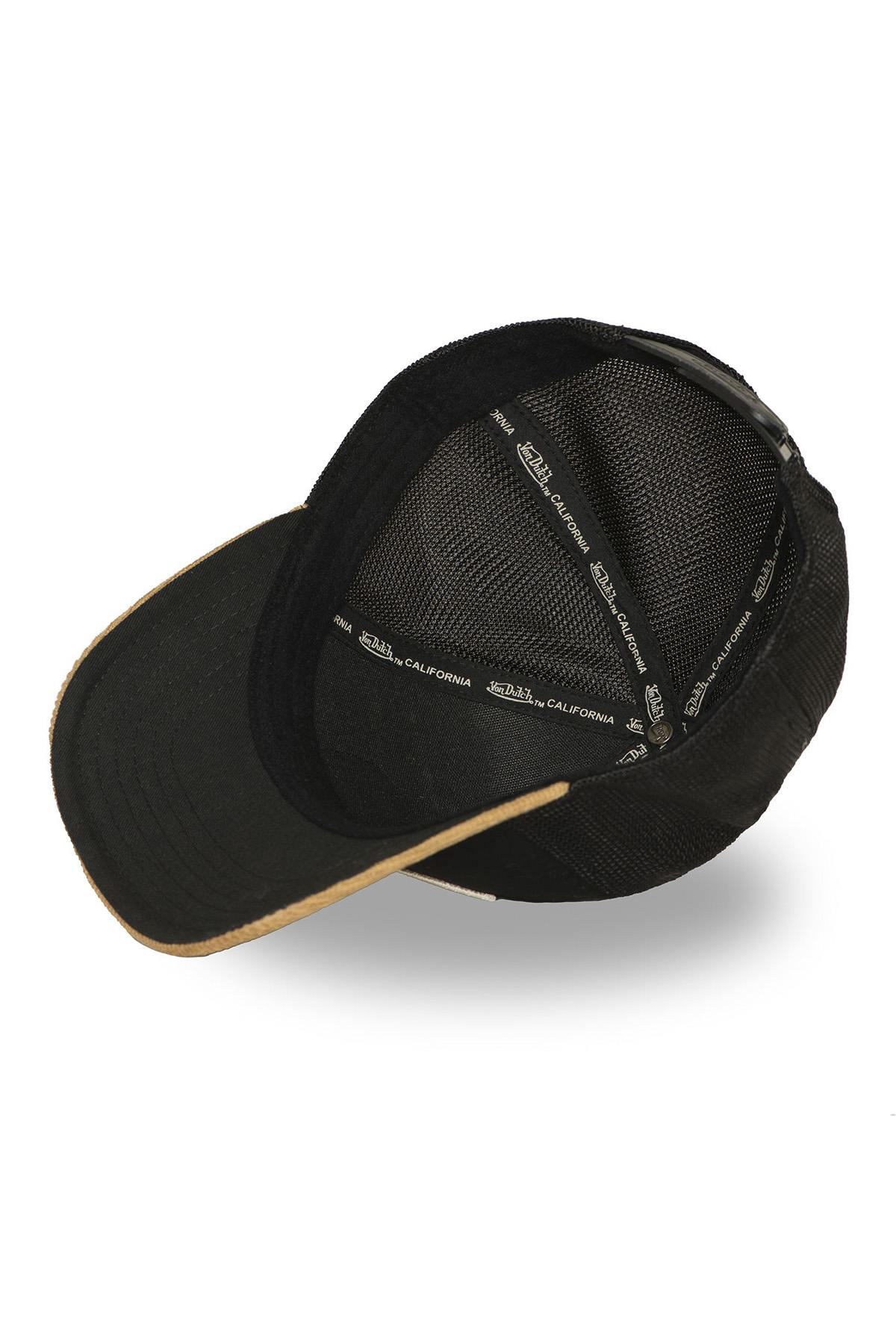 Black trucker cap with gold visor - Image n°5