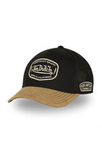 Black trucker cap with gold visor - Image n°1