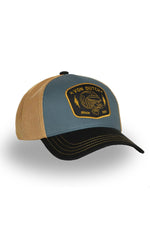 Blue, yellow and black cap with badge logo - Image n°4
