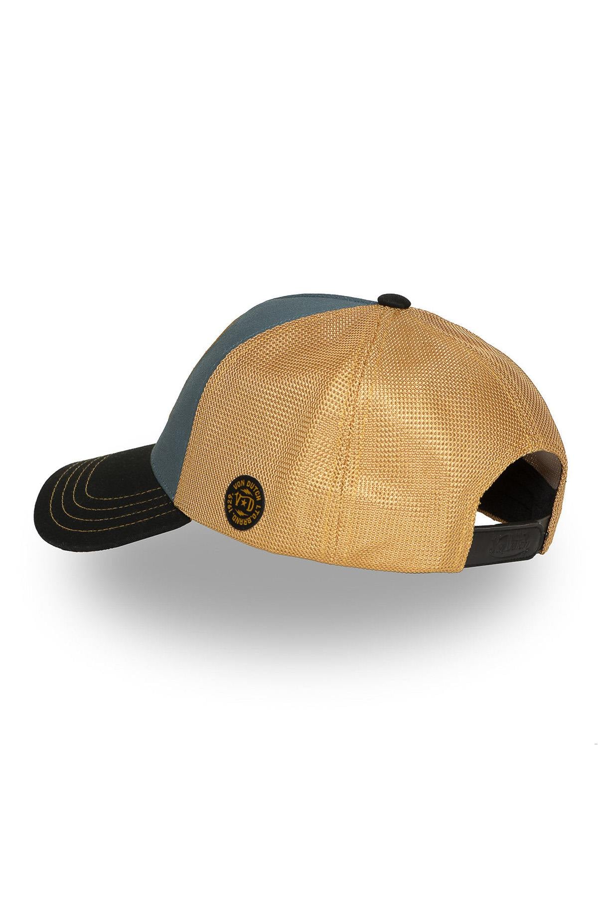 Blue, yellow and black cap with badge logo - Image n°3