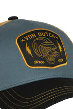 Blue, yellow and black cap with badge logo - Image n°2