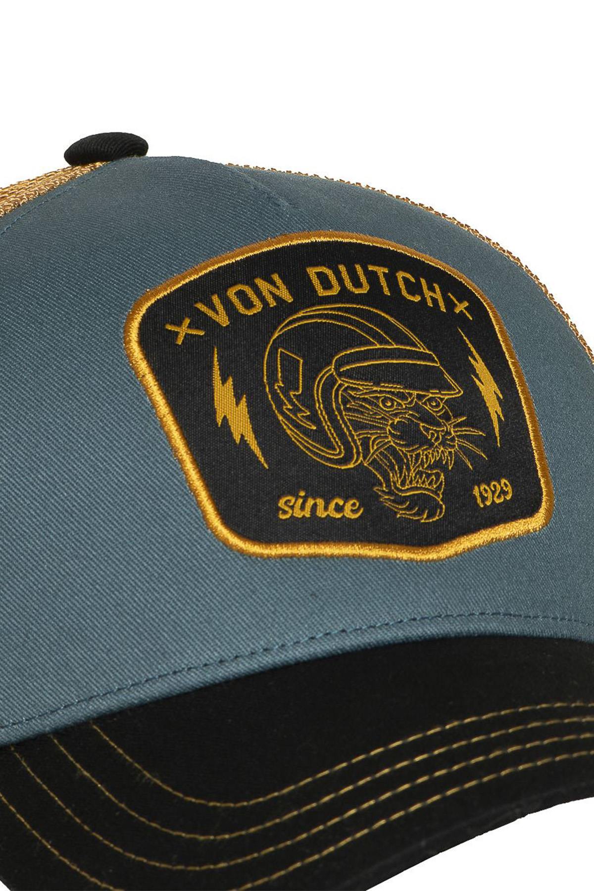 Blue, yellow and black cap with badge logo - Image n°2