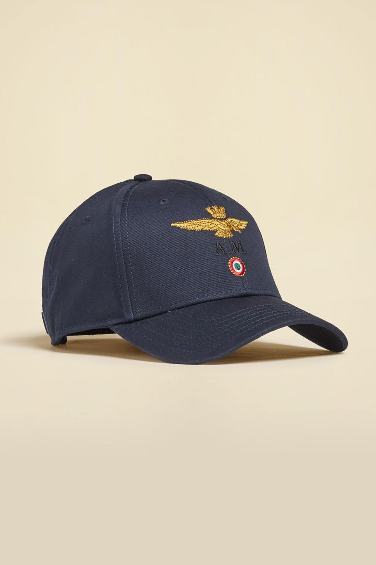 Iconic navy blue cotton cap of the Italian Air Force - Image n°1