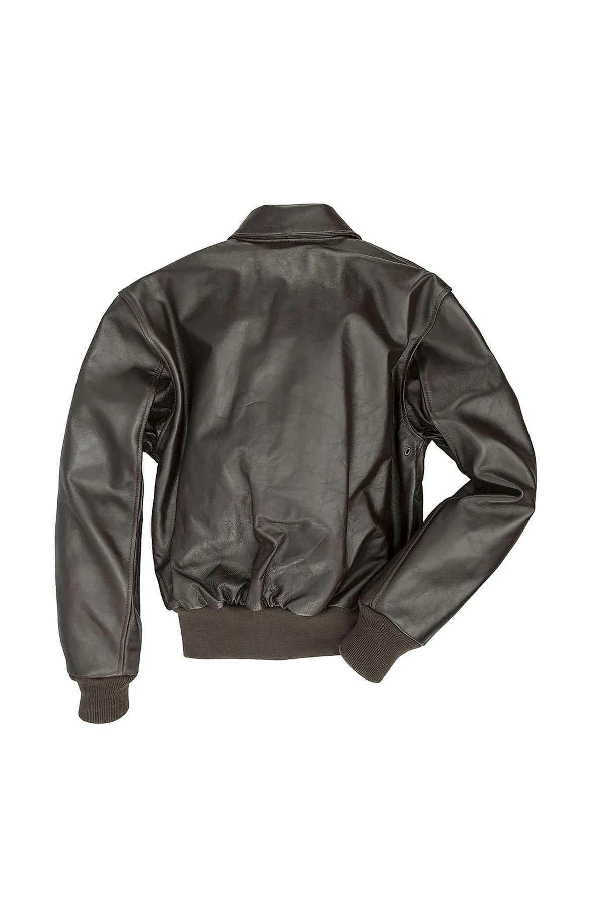 A-2 leather bomber jacket made in USA - Image n°5